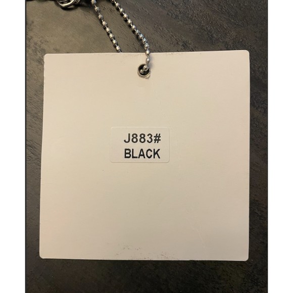 NEW -Youmi K. Black Croc Embossed Studded Crossbody Flat Pouch Faux Leather Bag - Picture 15 of 16